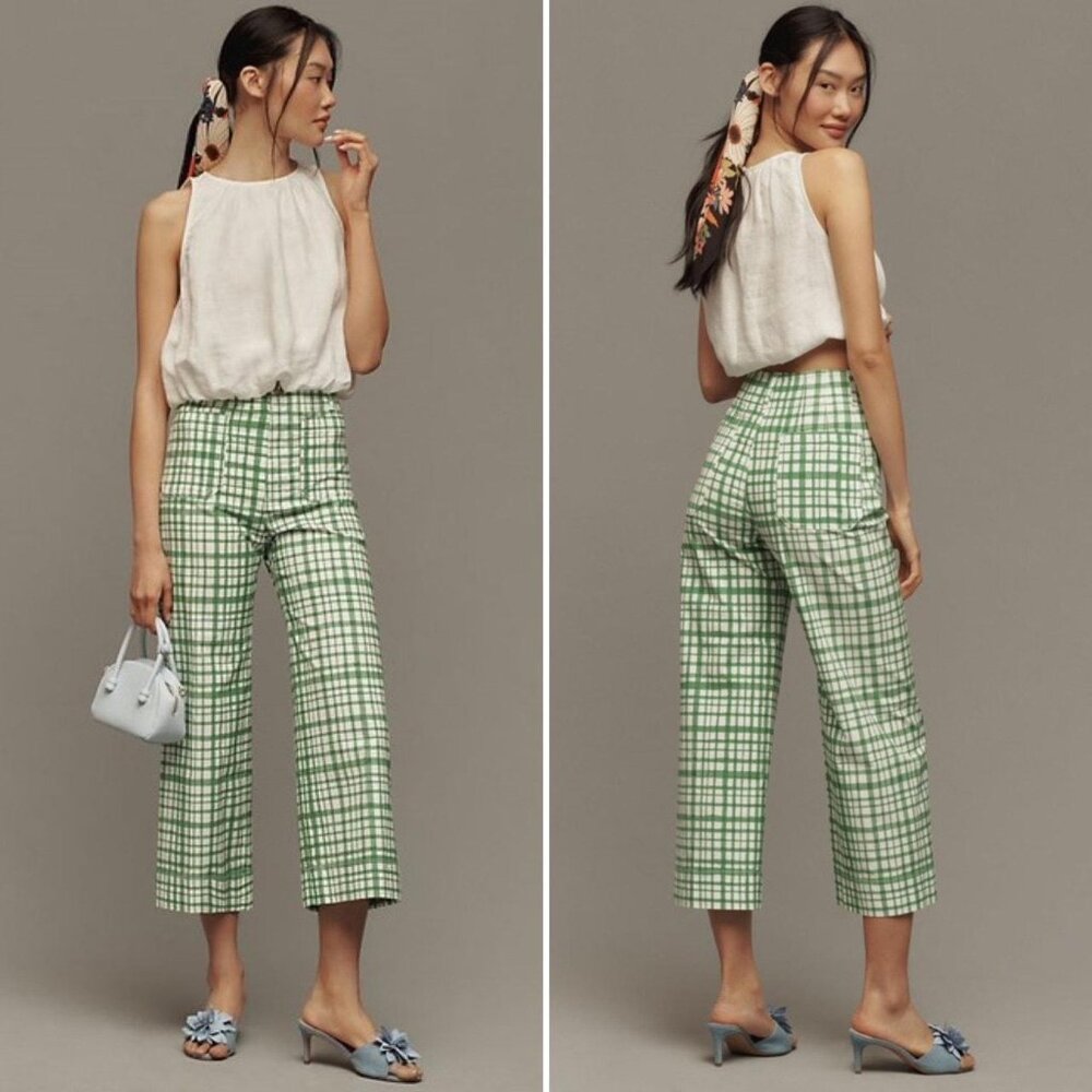 Anthropologie The Colette Cropped Wide-Leg Pants by Maeve